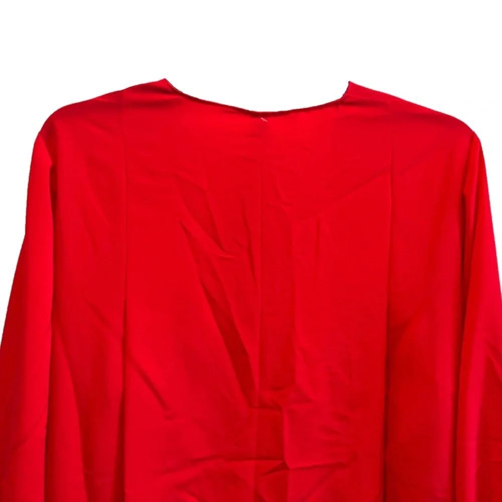COPY -(NWT) RACHEL Rachel Roy Red V-Neck Handkerchief Hem Top Plus Size 3X/4X - Picture 9 of 14